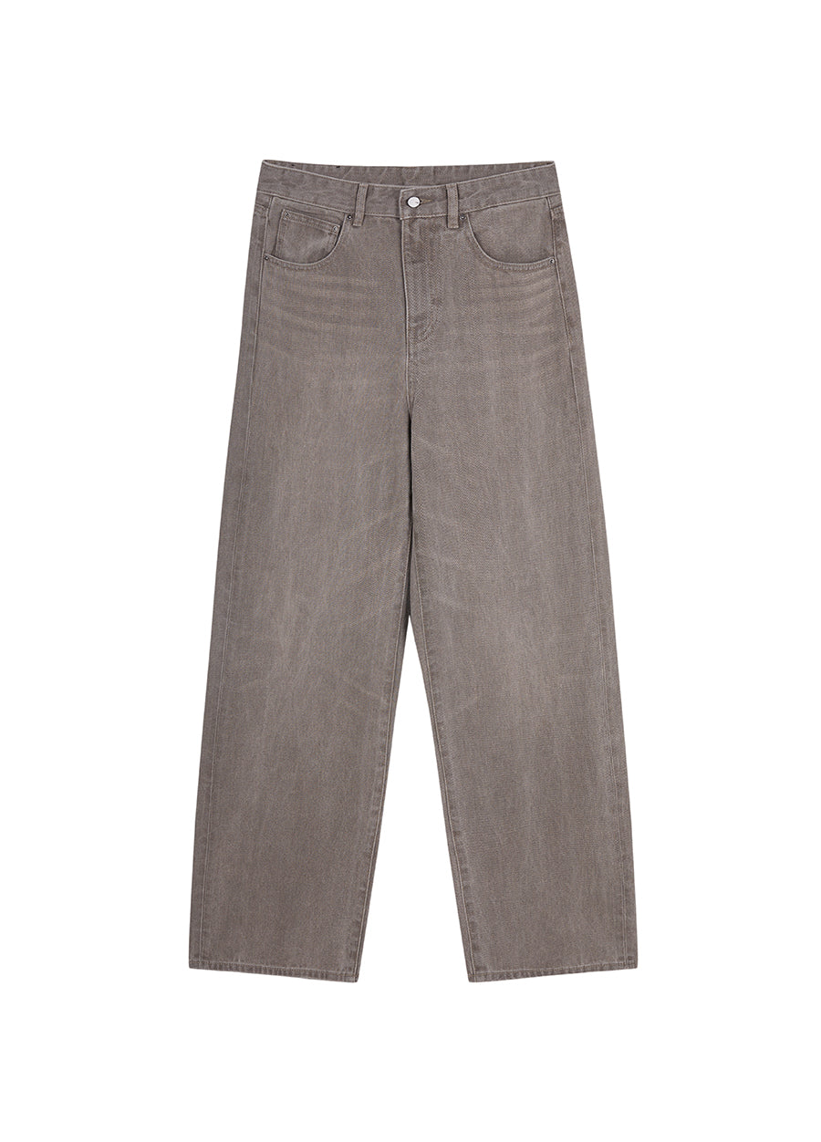 Pants / JNBY Eco-Friendly Straight Washed Jeans Brown