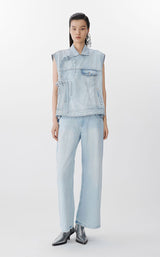 Vest / JNBY Chinese Knot Oversized Denim Vest