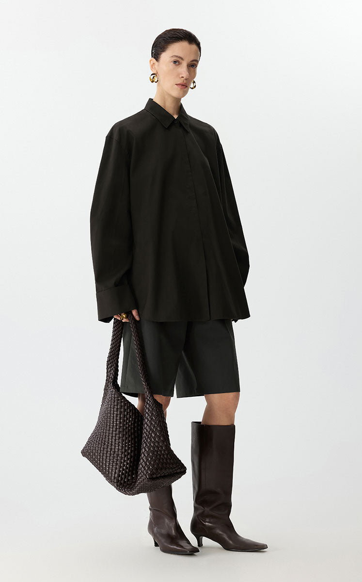 Shirt / JNBY Oversized Cotton Shirt Black