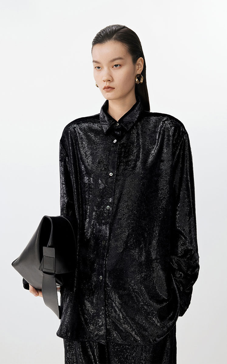 Shirt / JNBY Blended Corduroy Long Sleeve Shirt