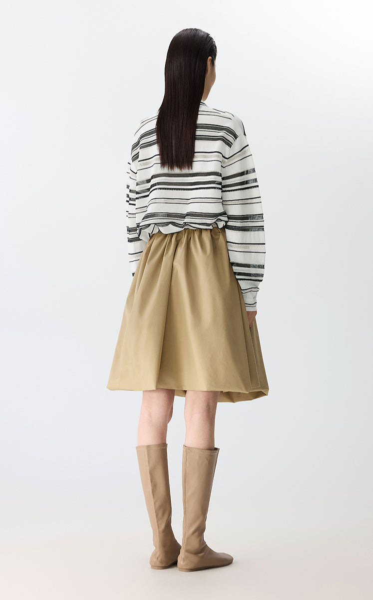 Sweater / JNBY Retro Stripe Knit Pullover