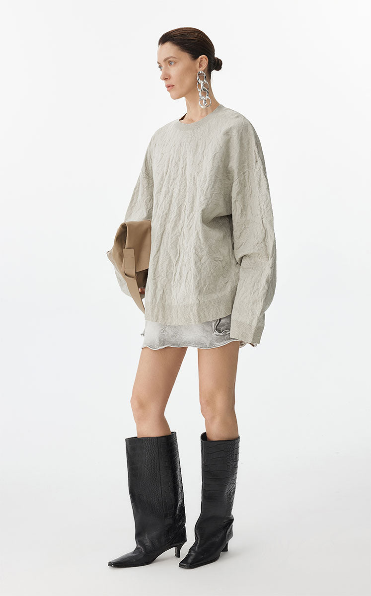 Sweater / JNBY Oversized Pleated Knit Sweater