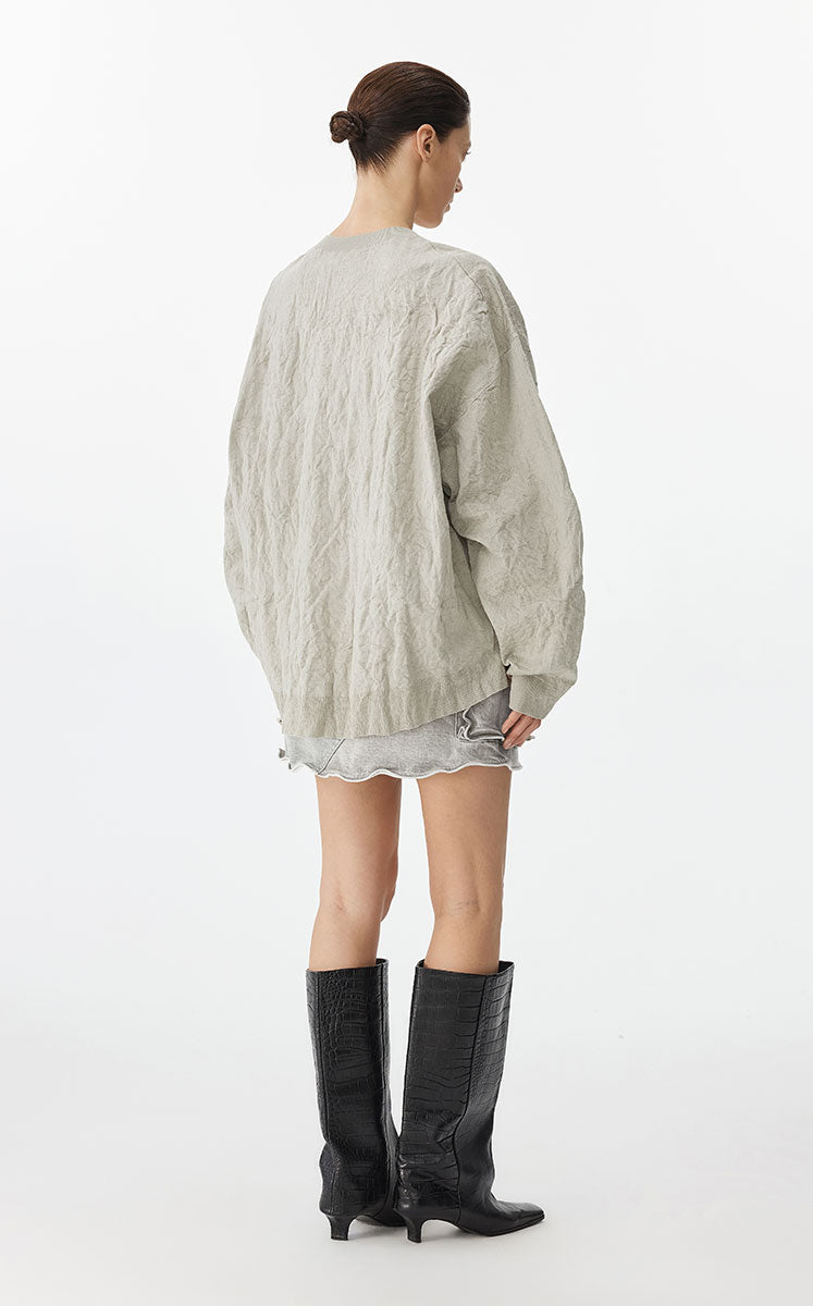 Sweater / JNBY Oversized Pleated Knit Sweater