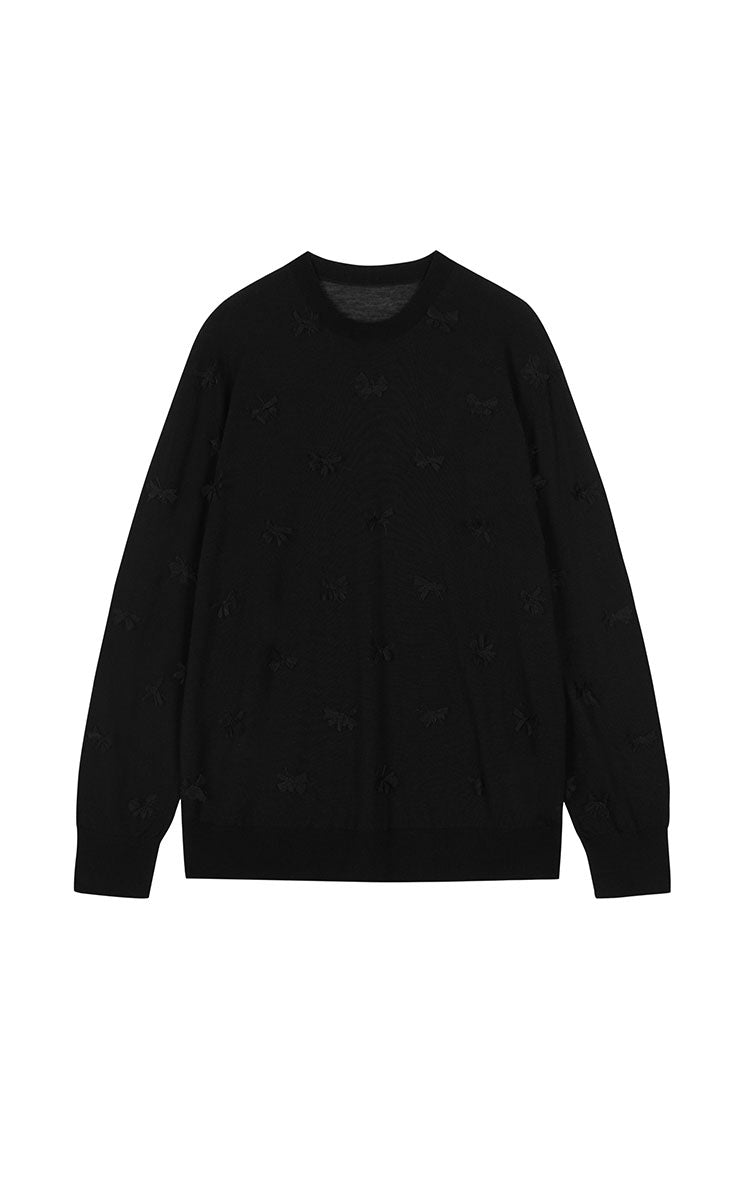 Sweater / JNBY 3D Floral Loose Knit Sweater
