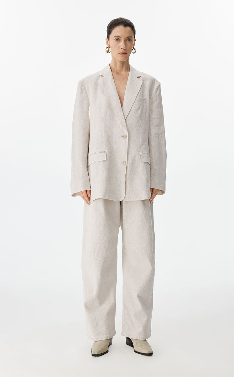 Blazer / JNBY Loose Linen Blazer Green color