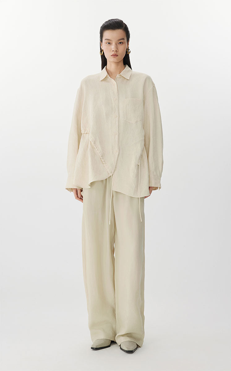 Pants / JNBY Sustainable Wide-Leg Satin Pants