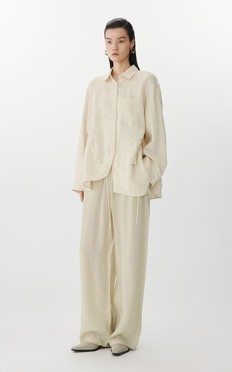 Pants / JNBY Sustainable Wide-Leg Satin Pants