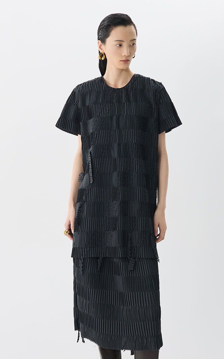 Dress / JNBY Urban Pleated Mini Dress