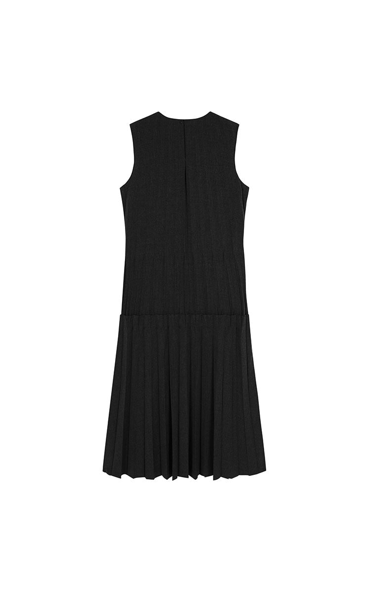 Dress / JNBY Elegant Pleated Maxi Dress