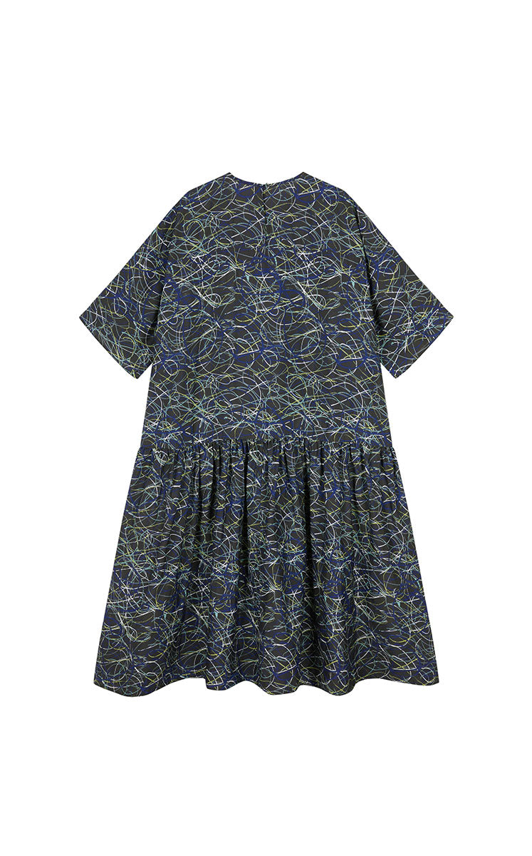 Dress / JNBY Urban Line Print Silk-viscose Dress