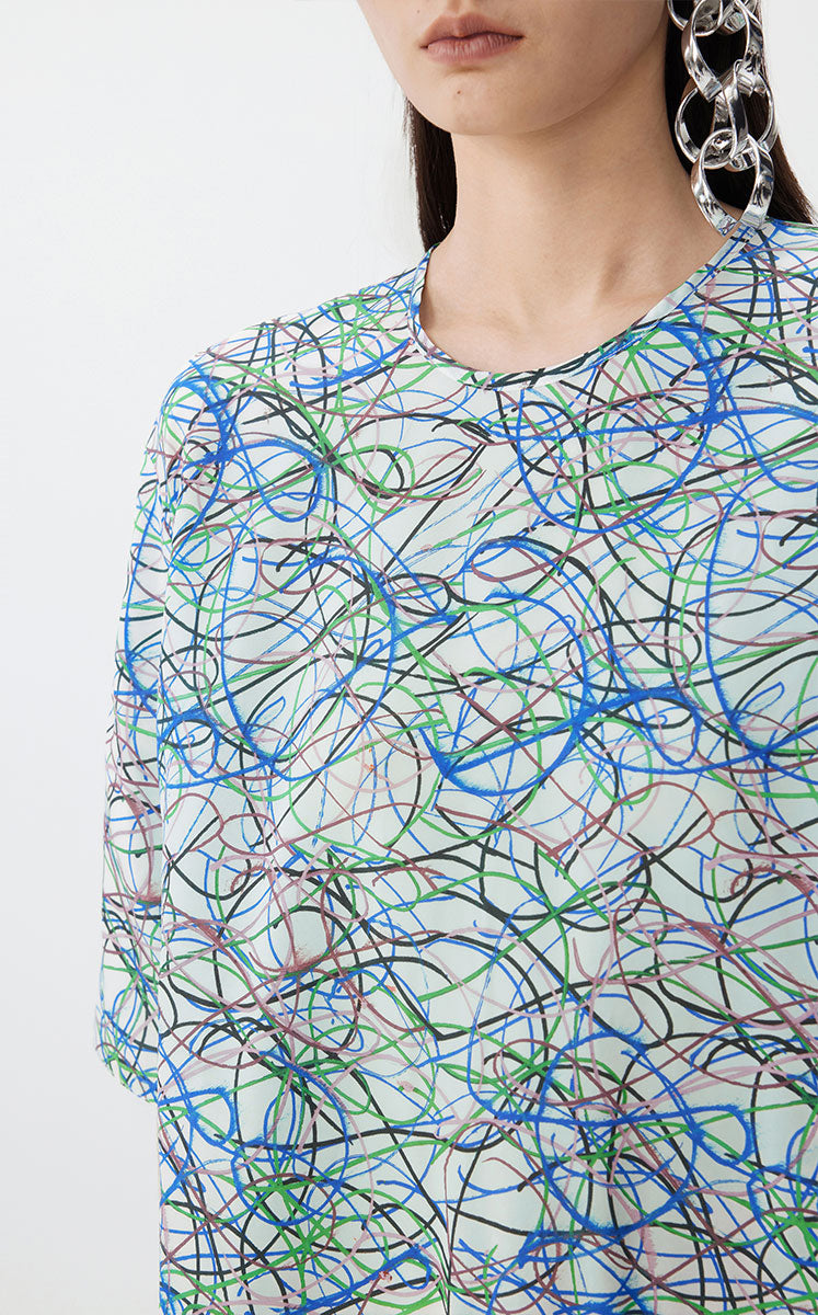 Dress / JNBY Urban Line Print Silk-viscose Dress