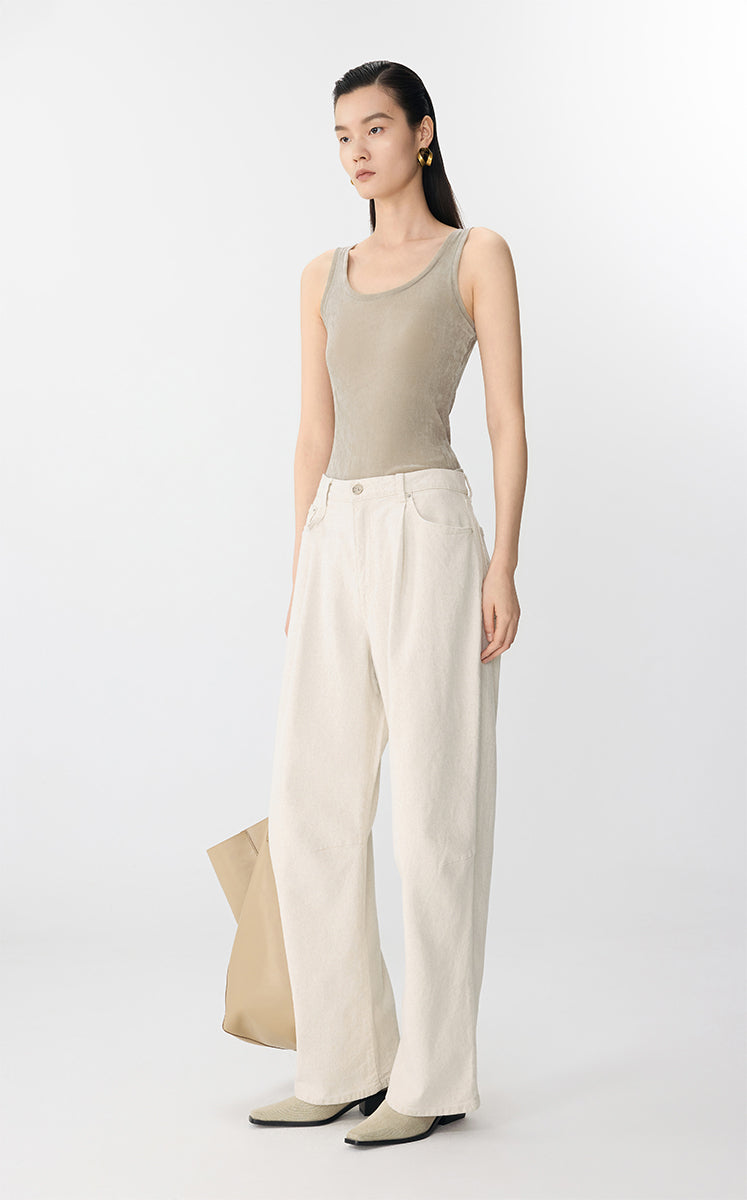 Vest / JNBY Sheer Velvet Mesh Tank