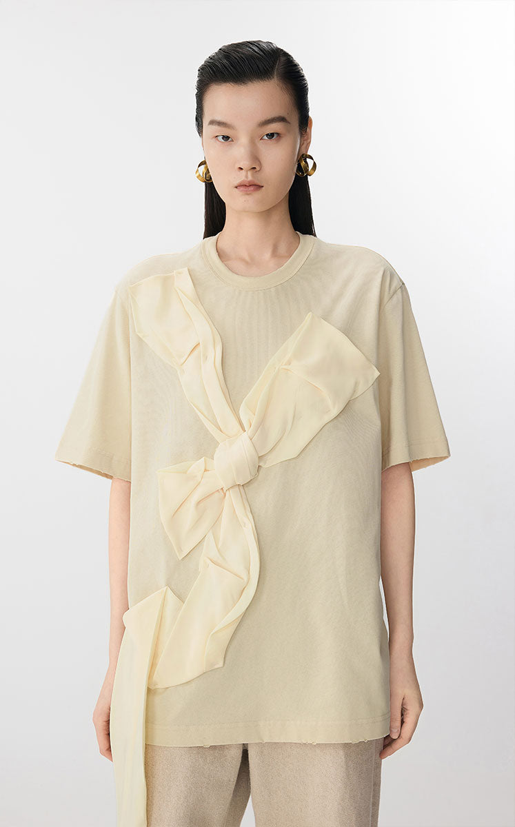 T-shirt / JNBY Cotton Bow Tee