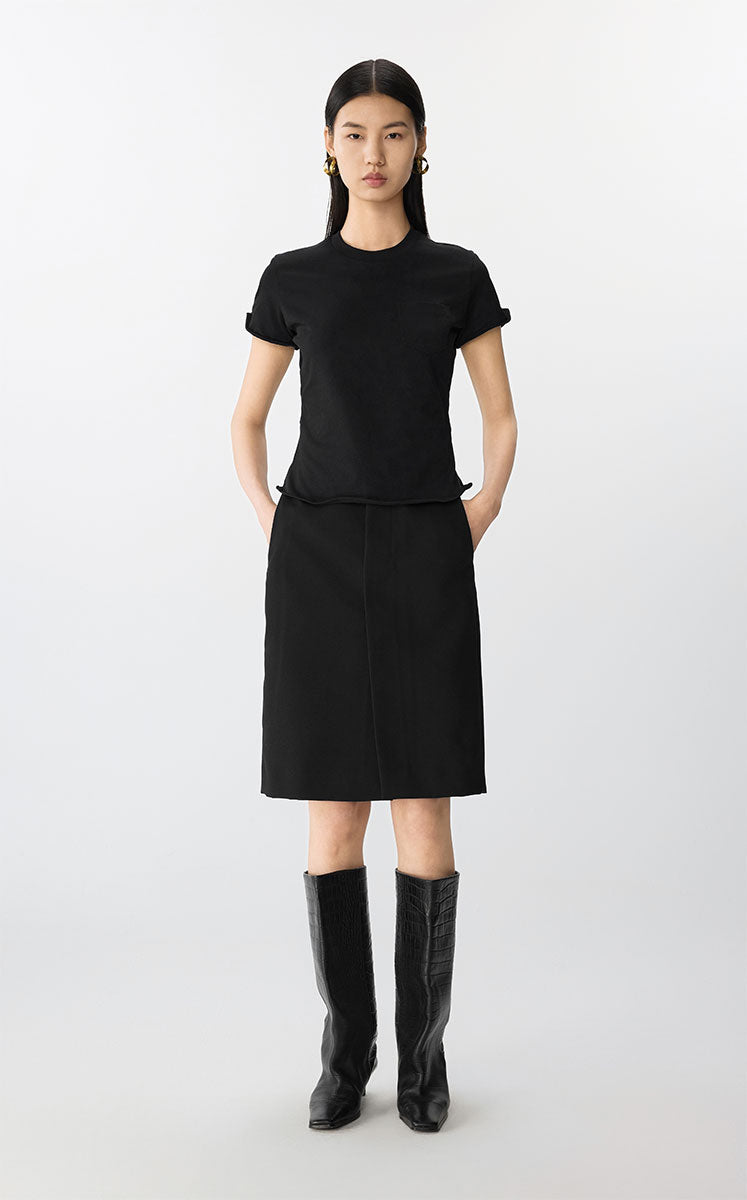 T-shirt / JNBY Twisted Detail Cotton Tee Black