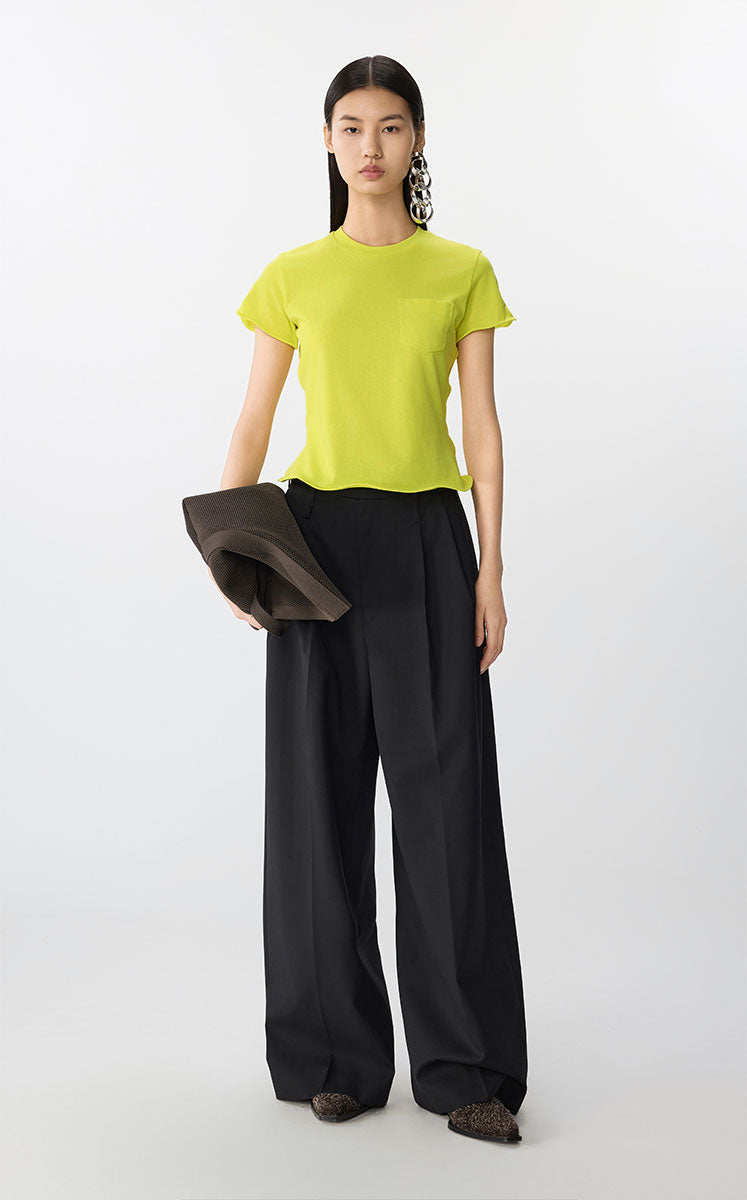 T-shirt / JNBY Twisted Detail Cotton Tee Yellow