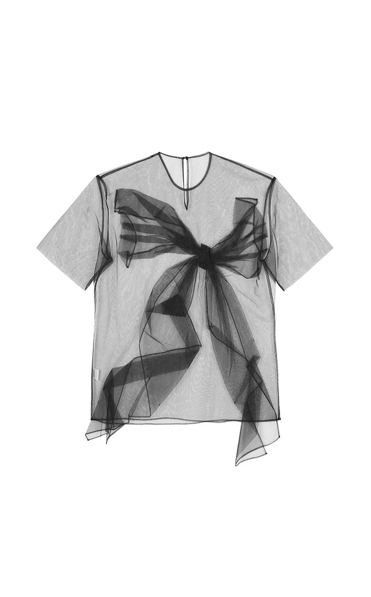 T-shirt / JNBY Mesh Butterfly Bow Tee