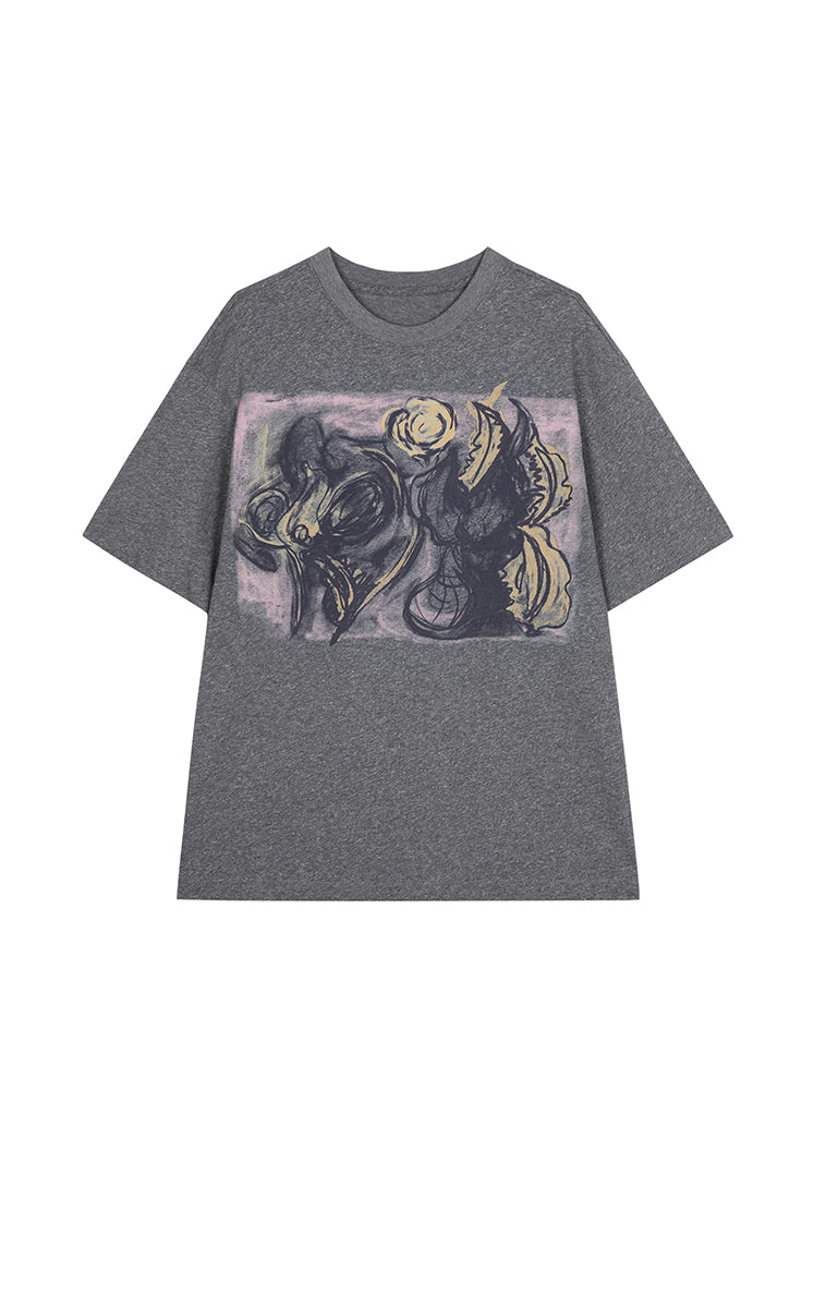 T-shirt / JNBY Oversized Cotton Tee with Floral Print