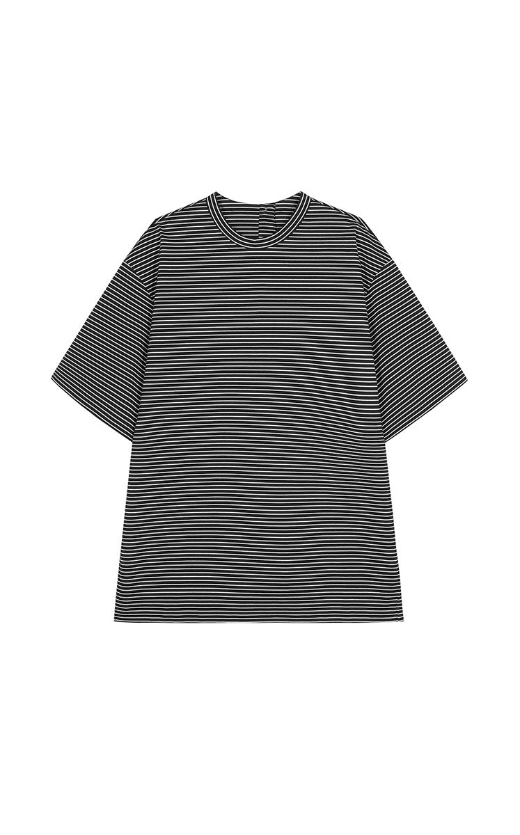 T-Shirt / JNBY Oversized Stripe Cotton Tee