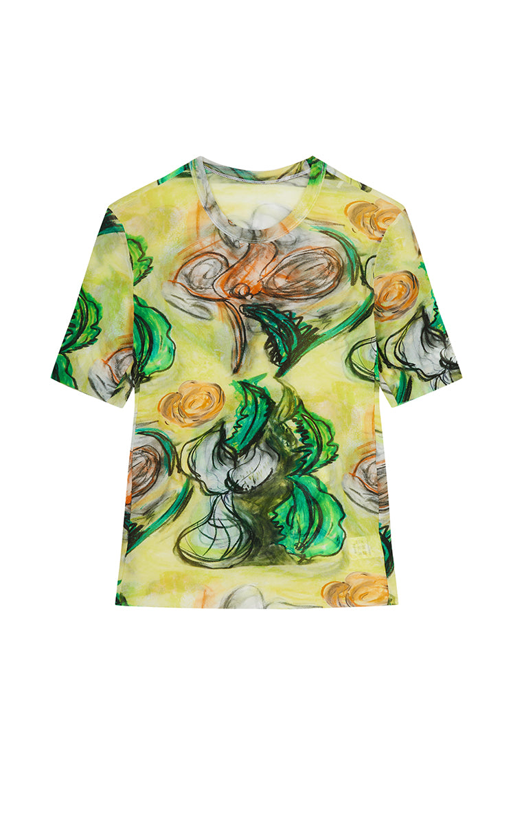 T-Shirt / JNBY Fitted Floral Art Tee