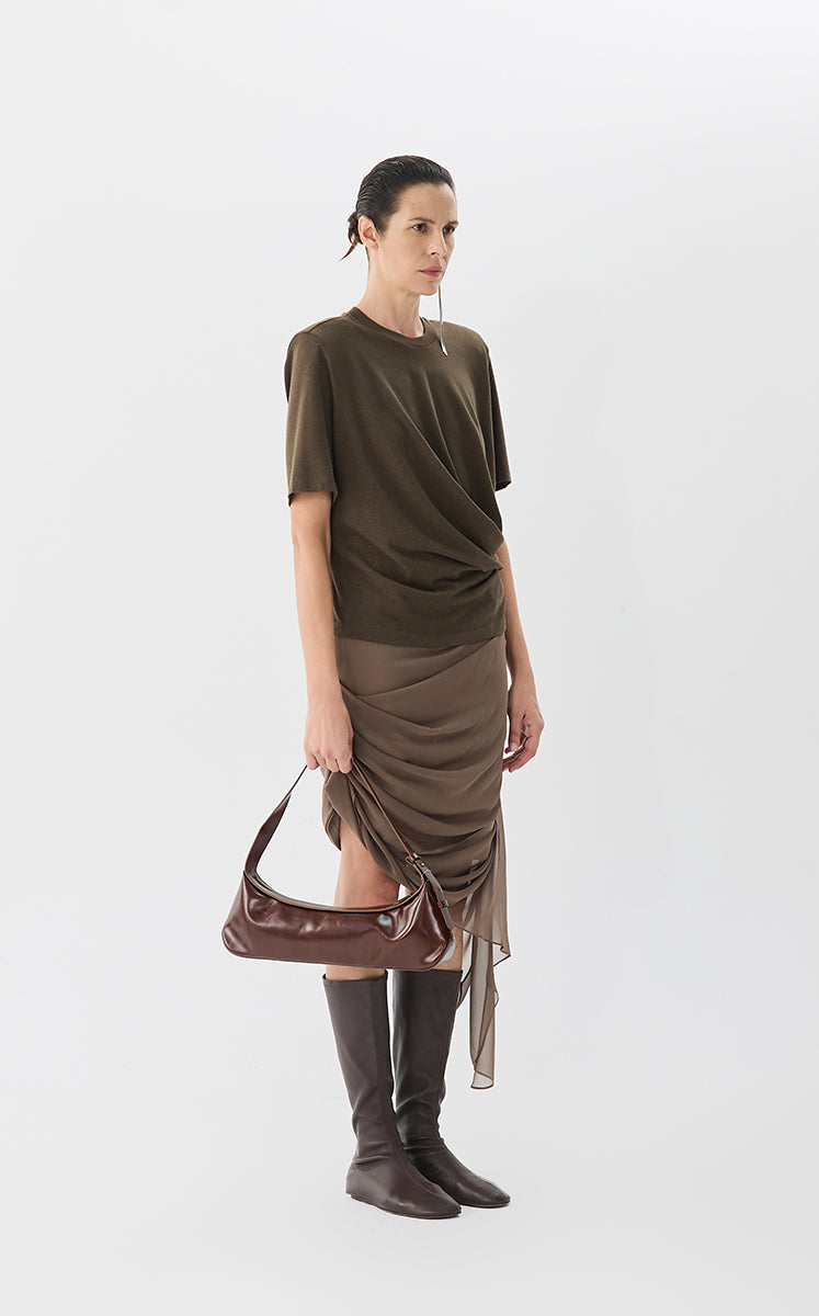 T-Shirt / JNBY Waist Pleated Sculpting Tee