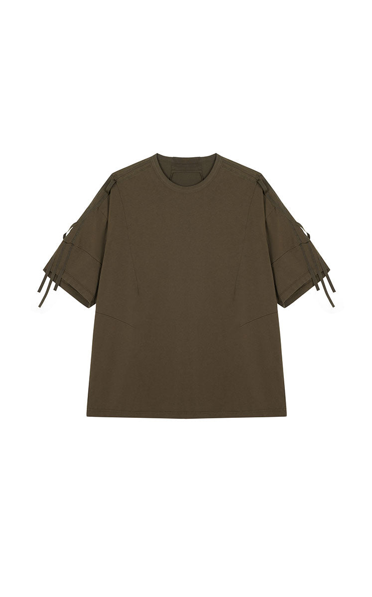 T-Shirt / JNBY Oversized Cotton Tie-Detail Tee