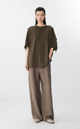 T-Shirt / JNBY Oversized Cotton Tie-Detail Tee