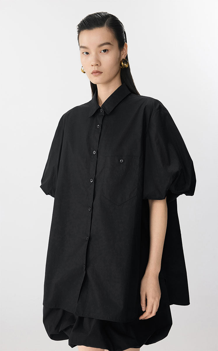 Shirt / JNBY Oversized A-line Cotton Shirt