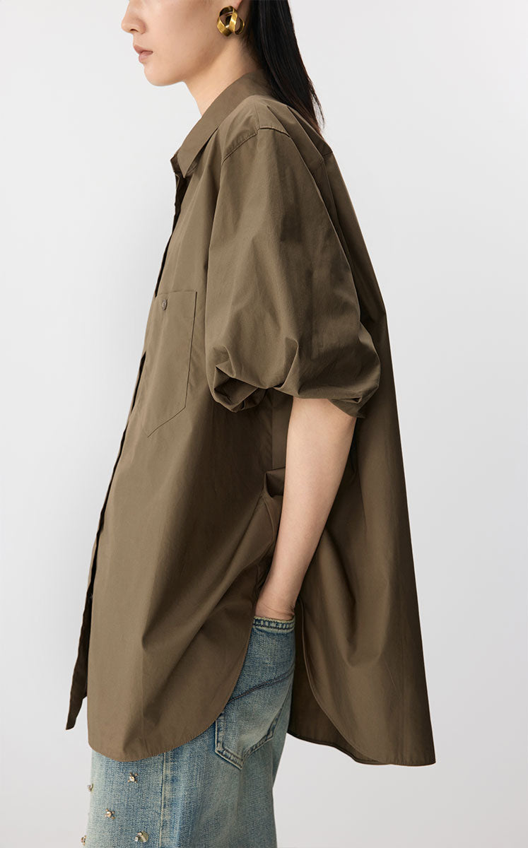 Shirt / JNBY Oversized A-line Cotton Shirt