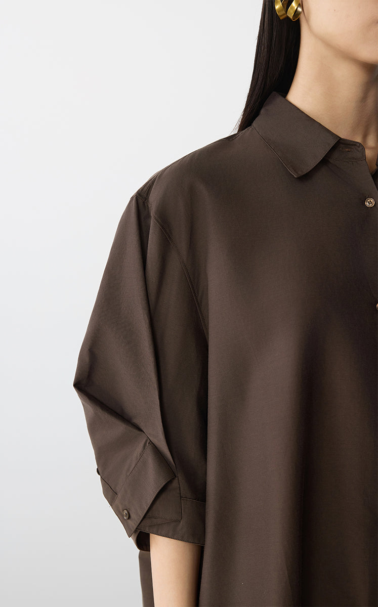 Shirt / JNBY Oversized Cotton-Silk Shirt