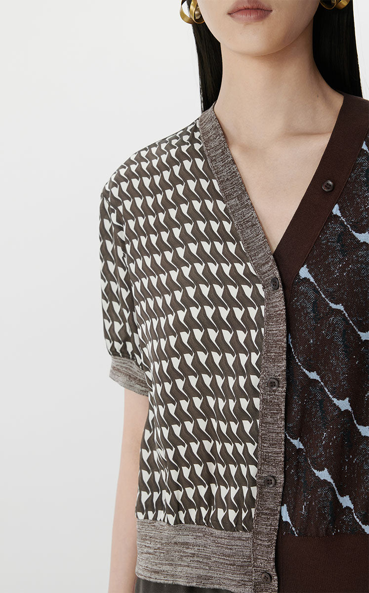 Shirt / JNBY Urban Print Short Sleeve Shirt
