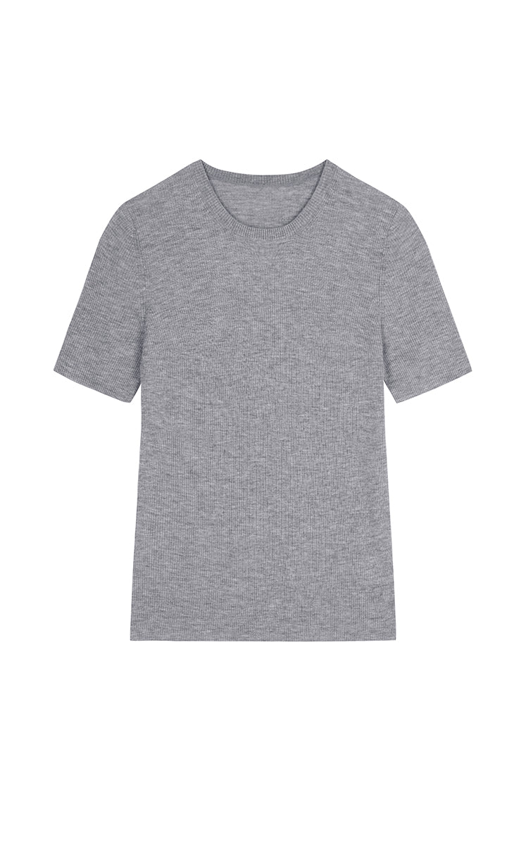Sweater / JNBY Fitted Wool Short Sleeve Sweater