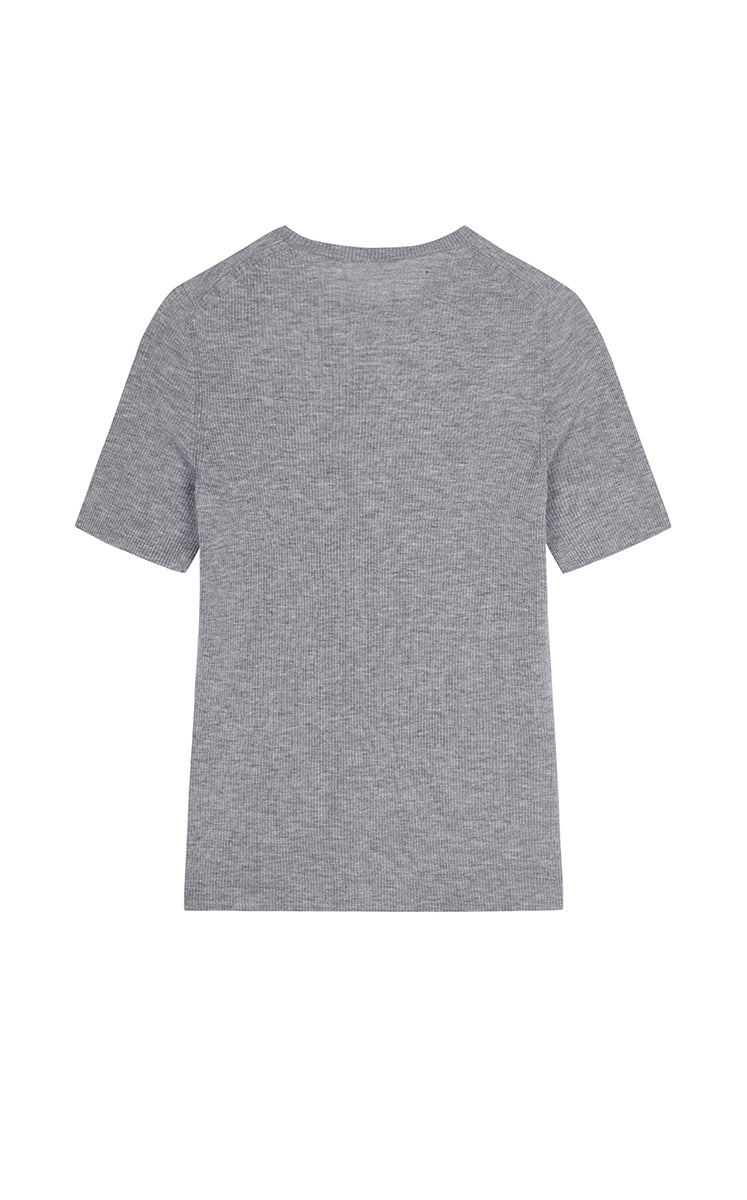 Sweater / JNBY Fitted Wool Short Sleeve Sweater
