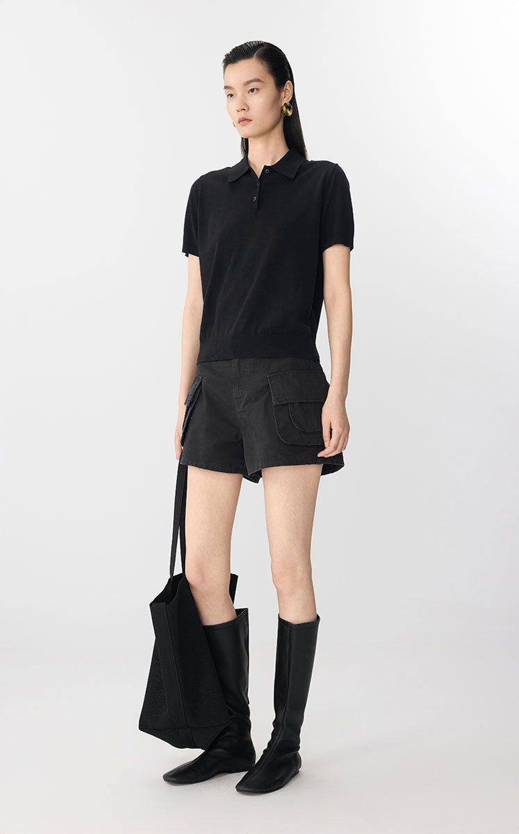 Sweater / JNBY Cotton Acetate Polo Knit