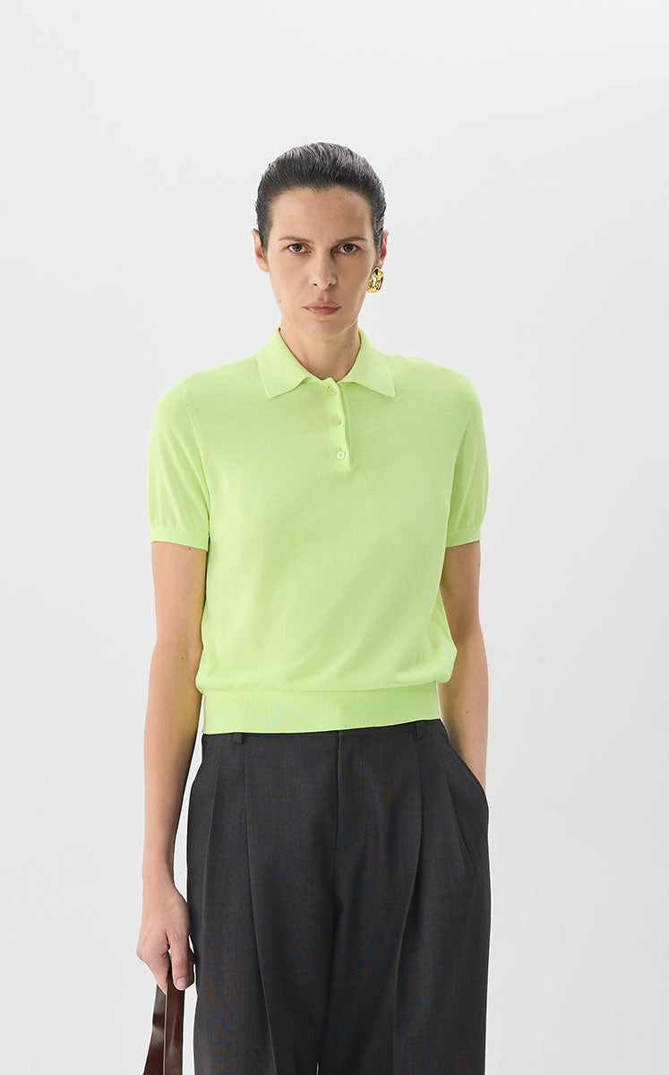 Sweater / JNBY Cotton Acetate Polo Knit