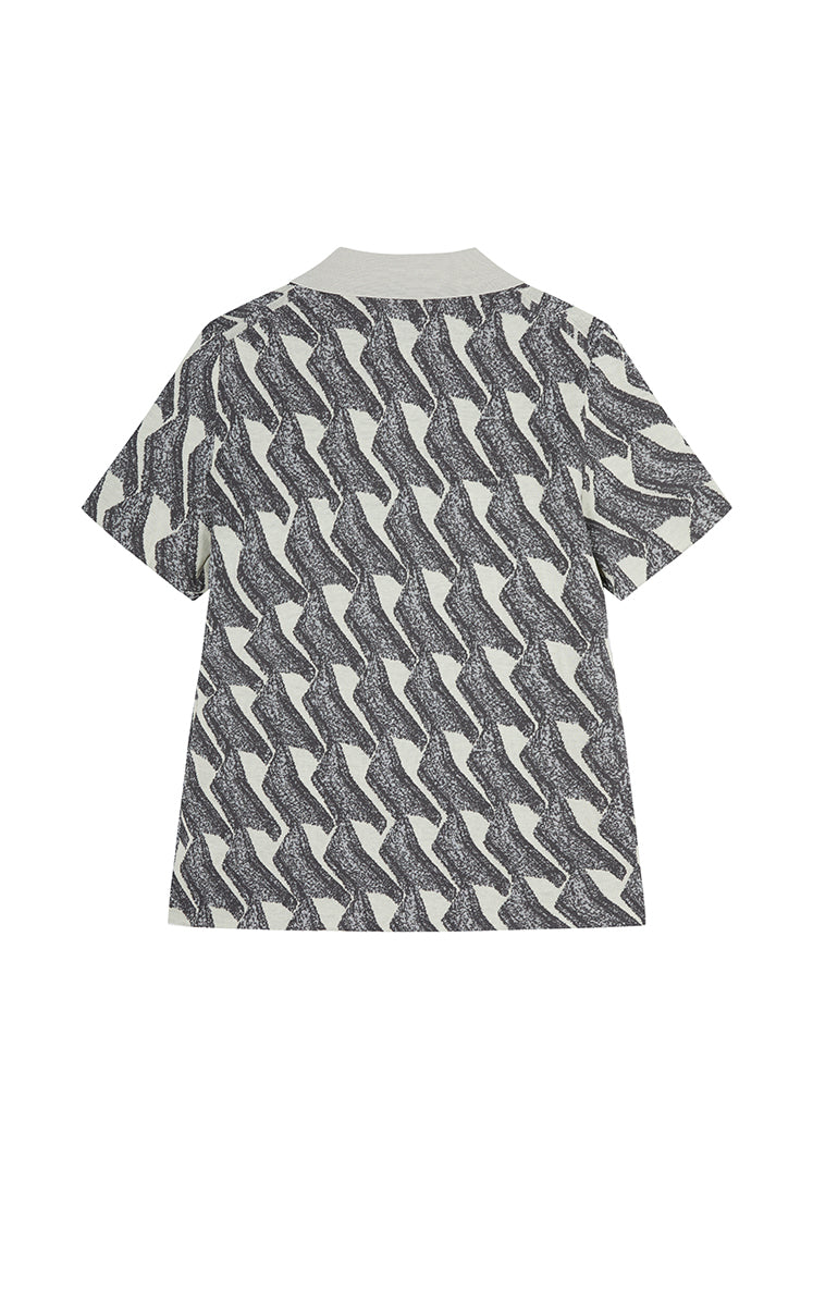 Sweater / JNBY Jacquard Pattern Short Sleeve Knit Top