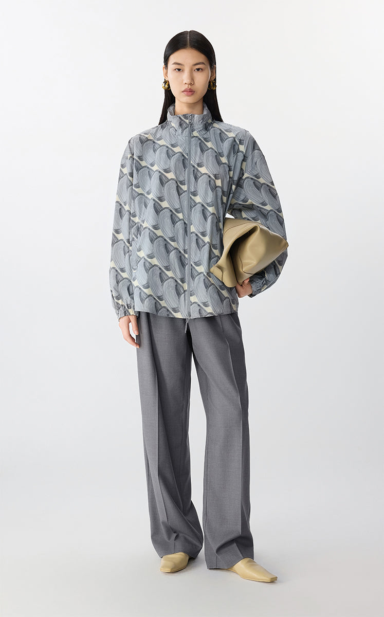 Jacket / JNBY UV Protection Geometric Print Jacket Grey