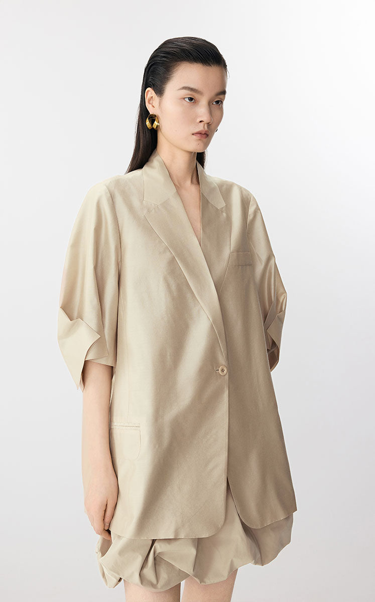 Blazer / JNBY Oversized Silk Wool Blazer
