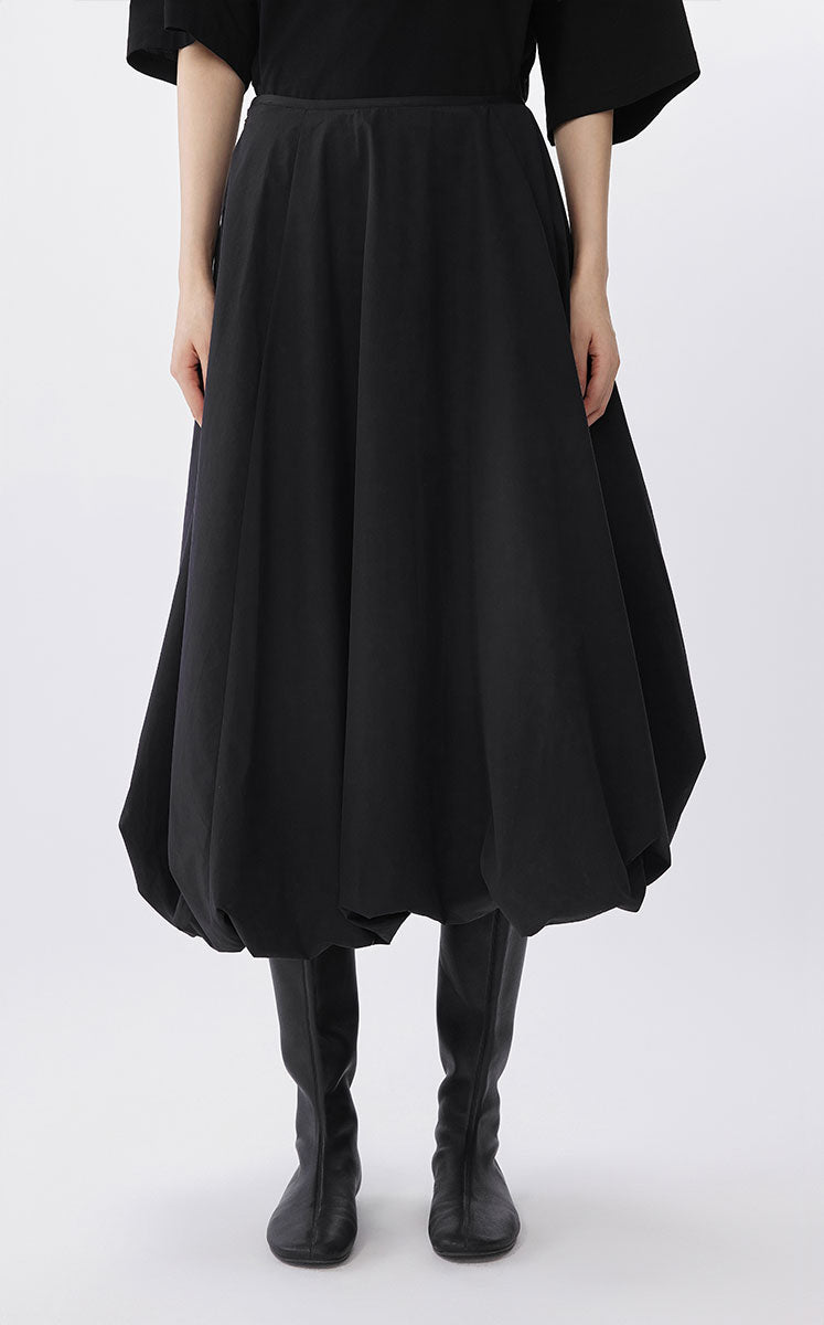 Skirt / JNBY A-Line Cotton Blend Maxi Skirt Black