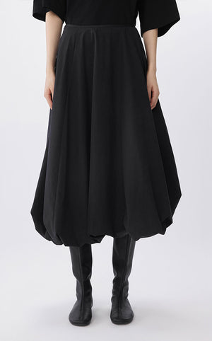 Skirt / JNBY A-Line Cotton Blend Maxi Skirt Black