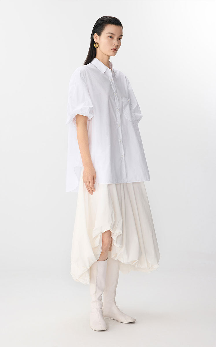Skirt / JNBY A-Line Cotton Blend Maxi Skirt