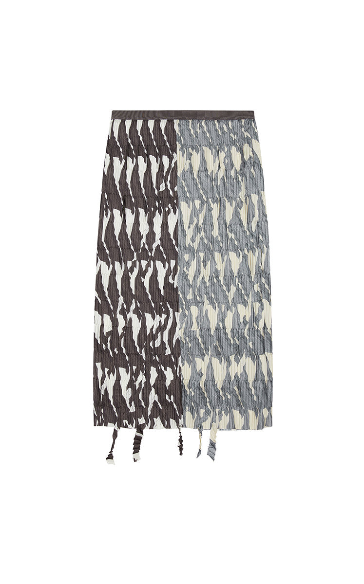 Skirt / JNBY Pleated Floral Print Midi Skirt