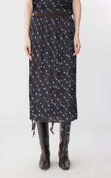 Skirt / JNBY Pleated Floral Print Midi Skirt