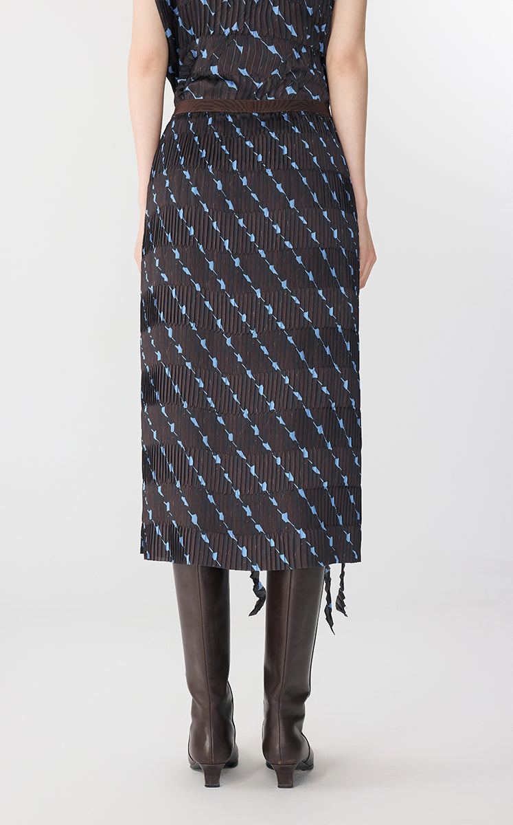 Skirt / JNBY Pleated Floral Print Midi Skirt