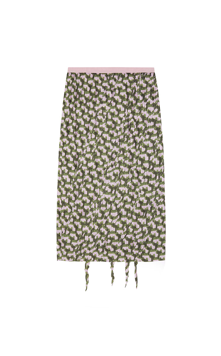 Skirt / JNBY Pleated Floral Print Midi Skirt