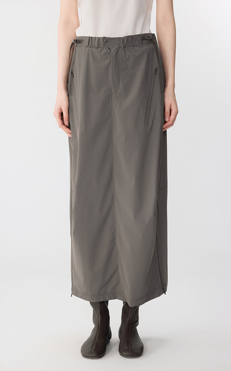 Skirt / JNBY UV Protection Jacquard Maxi Skirt Brown