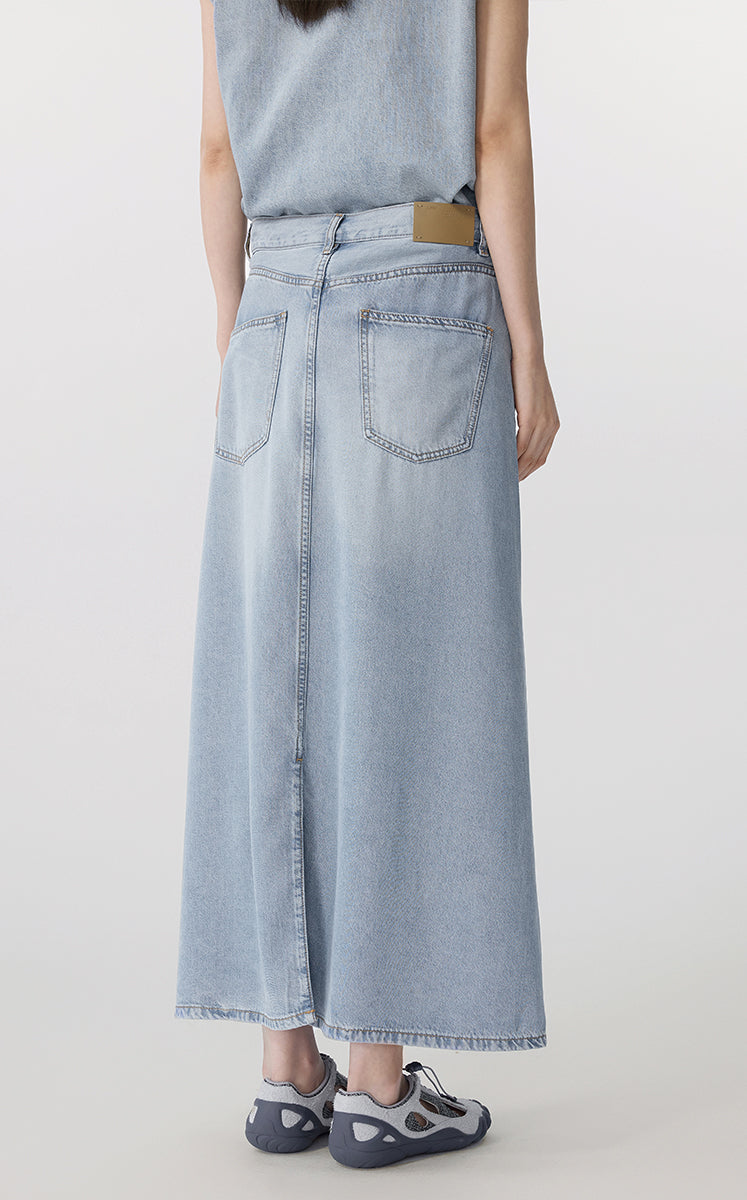 Skirt / JNBY A-Line Tencel Long Skirt