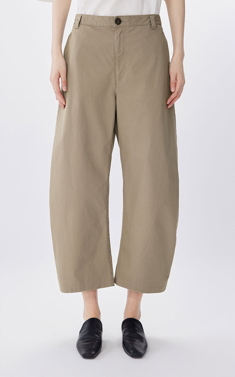 Pants / JNBY Banana-Cut Cotton Cropped Pants Brown
