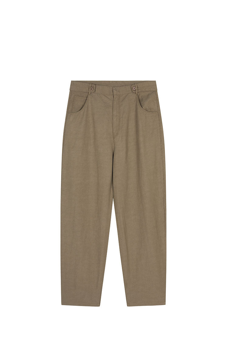 Pants / JNBY Eco-Friendly Tapered Cropped Pants Brown