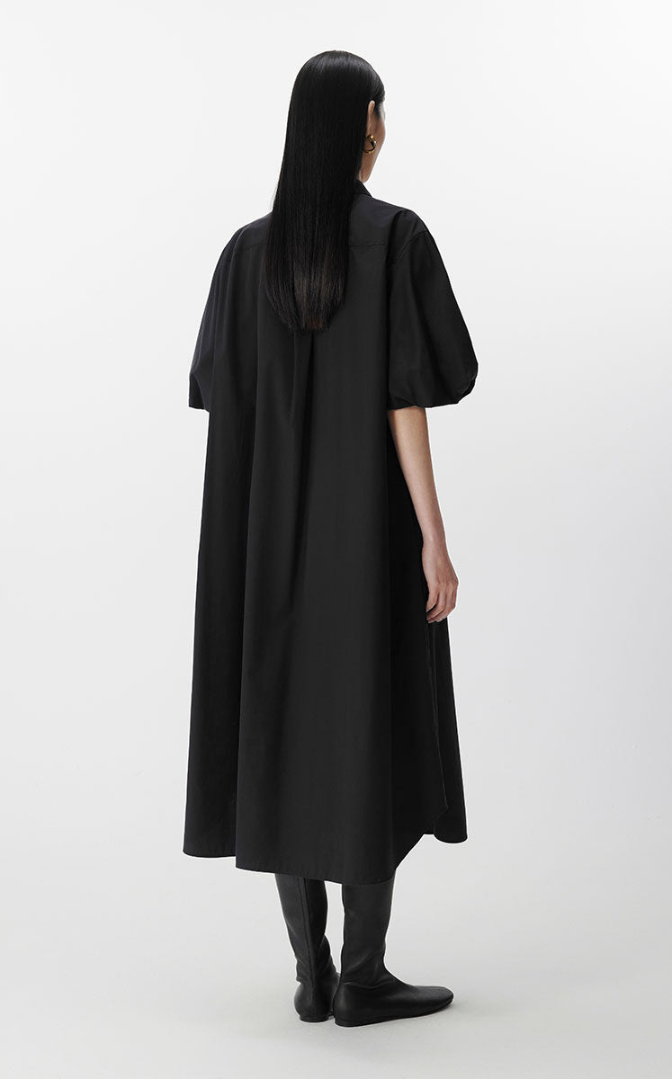 Dress / JNBY Cotton Twill A-Line Short Sleeve Dress