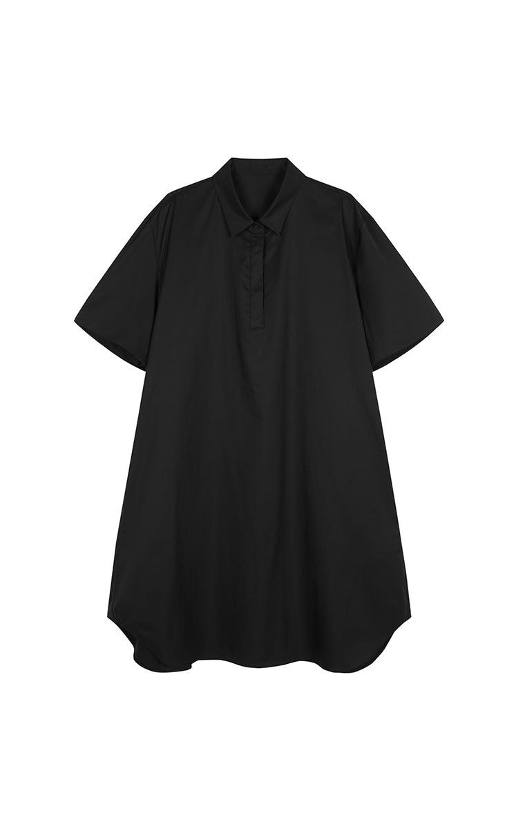 Dress / JNBY A-Line Cotton Short Sleeve Polo Dress